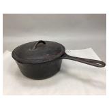 Vintage Cast Iron Cooking Pot with Lid