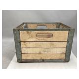 Vintage Metal & Wooden Crate