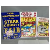 Assorted Circus & Fair Colored Posters