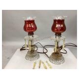 Pair Vintage Boudoir Lamps