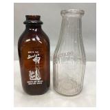 Vintage Isalyï¿½s & Butler Pure Glass Milk Bottles