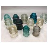 Assorted Vintage Glass Electrical Insulators