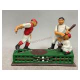 Cast Iron Baseball Coin Bank