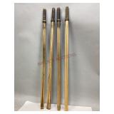 Four Antique Library Newspaper Rods