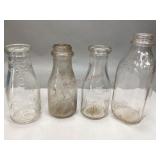 Miscellaneous Vintage Glass Milk Bottles