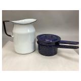 Miscellaneous Vintage Enamelware Pieces