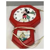 Vintage Plastic Mickey Mouse Clock