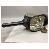 Antique Curved Glass Carriage Lamp