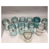Assorted Pint Size Vintage Glass Canning Jars