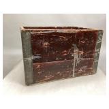 Vintage Meadow Gold Wood/Metal Crate