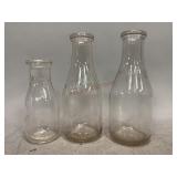 Clear Glass Milk Bottles