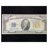 Series 1934 A Silver Certificate Ten Dollar Bill