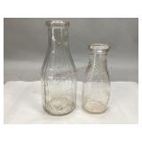 Vintage Unique Glass Milk Bottles