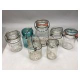 Assorted Glass Canning Jars