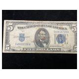 Series 1934 D Silver Certificate Five Dollar Bill