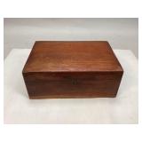Antique Wooden Cigar Humidor Box