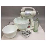 Vintage Hamilton Beach Stand Mixer, Bowls & More