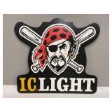 I.C. Light Pittsburgh Pirates Double Sided Sign