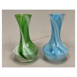 Smoke Swirl Glass Bud Vases