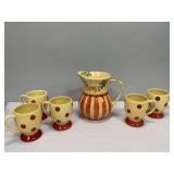 Gail Pittman Pitcher and Mugs