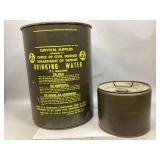 Vintage Civil Defense Water Storage Drums