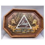 Vintage Plastic Blatz Beer Promotional Sign