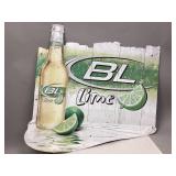 Metal Bud Light Lime One Sided Sign
