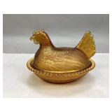 Vintage Indiana Glass Hen on Nest
