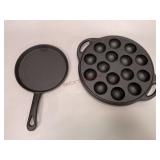 Cast Iron Takoyaki Pan and Skillet