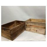 Two Vintage Wooden Crates