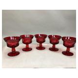 Possibly Jamestown Ruby Red Sherbet Glasses