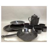 Assorted Pieces of Enamelware