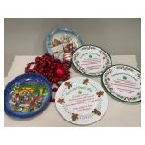 Christmas Plates and Some Decorations