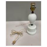 Milk Glass Hobnail Lamp Base