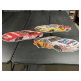 Three Racecar Cardboard Single Sided Posters