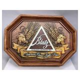 Vintage Promotional Plastic Blatz Beer Sign