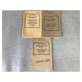 3 Manuals Belonging to Lt Wotherspoon