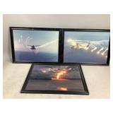 Three Framed Helicopters in Action