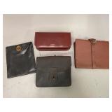 Four Vintage Leather Pouches/Cases