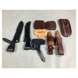 Assorted Sheaths for Knives or Hatchets