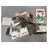 Assorted Model Kits Pieces and Soldiers