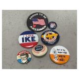 Collection of Vintage Pins WWII - JFK