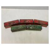 Al.Foss Pork Rind Minnow Metal Fishing Lure Tins