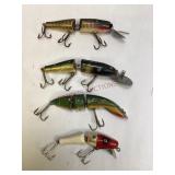 Miscellaneous Vintage Jointed Wooden Fishing Lures