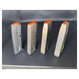 4 Metal handgun magazines