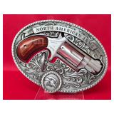 New North American Arms model 22MS-BBO .22 Mag with lock bock and Belt Buckle