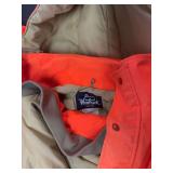 Woolrich 2-in-1 blaze orange coat with zip-out light-weight blaze orange jacket