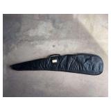 Black leather gun case