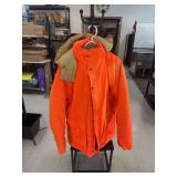 Woolrich 2-in-1 blaze orange coat with zip-out light-weight blaze orange jacket