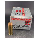 Winchester 454 CASULL 300gr jacketed flat point 20 cartridges